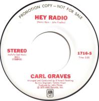 Carl Graves: Hey Radio US promo 7-inch