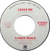 Lynda Seals: Leave Me US promo 7-inch