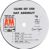 Nat Adderley: Calling Out Loud US monaural promo album