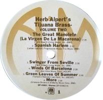 Herb Alpert & the Tijuana Brass: Volume 2 US vinyl album reissue