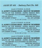 Herb Alpert & the Tijuana Brass: South Of the Border US jukebox strip