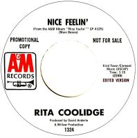 Rita Coolidge: Nice Feelin' US promo 7-inch