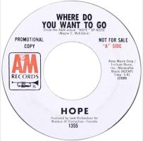 Hope: Where Do You Want to Go US promo 7-inch