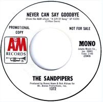 Sandpipers: Never Can Say Goodbye US promo 7-inch
