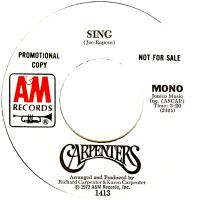 Carpenters: Sing US promo 7-inch