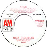 Rick Wakeman: Anne US promo 7-inch