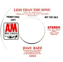 Joan Baez: Less Than the Song US promo 7-inch