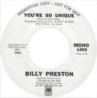 Billy Preston: You're So Unique US promo 7-inch