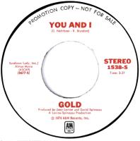 Gold: You and I US promo 7-inch