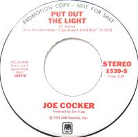 Joe Cocker: Put Out the Light US promo 7-inch
