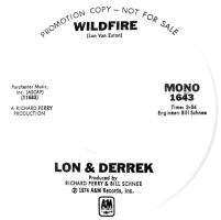Lon & Derrek: Wildfire US promo 7-inch