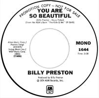 Billy Preston: You Are So Beautiful US promo 7-inch