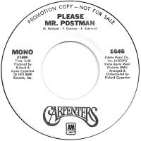 Carpenters: Please Mr. Postman US promo 7-inch