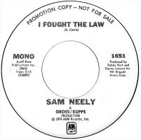 Sam Neely: I Fought the Law US promo 7-inch
