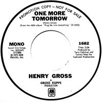 Henry Gross: One More Tomorrow US promo 7-inch
