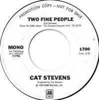 Cat Stevens: Two Fine People US promo 7-inch
