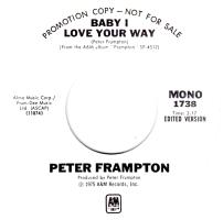 Peter Frampton: Baby I Love Your Way US promo 7-inch