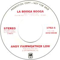 Andy Fairweather Low: La Boogie Rouge US promo 7-inch