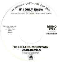 Ozark Mountain Daredevils: If I Only Knew US promo 7-inch