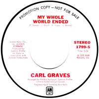 Carl Graves: My Whole World Ended US promo 7-inch