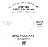 Rita Coolidge: Keep the Candle Burning US promo 7-inch