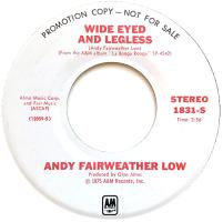 Andy Fairweather Low: Wide Eyed and Legless US promo 7-inch