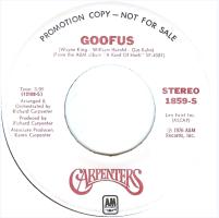 Carpenters: Goofus US promo 7-inch