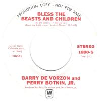 Barry DeVorzon & Perry Botkin, Jr.: Bless the Beasts and Children US promo 7-inch
