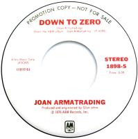 Joan Armatrading: Down to Zero US promo 7-inch