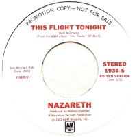 Nazareth: This Flight Tonight US promo 7-inch