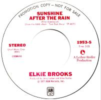 Elkie Brooks: Sunshine After the Rain US promo 7-inch
