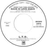 L.T.D.: Back In Love Again US promo 7-inch