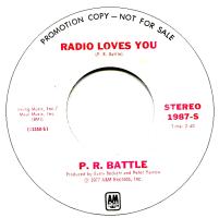 P. R. Battle: Radio Loves You US promo 7-inch