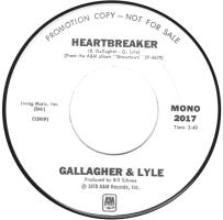 Gallagher & Lyle: Heartbreaker US promo 7-inch