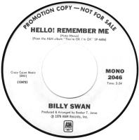 Billy Swan: Hello! Remember Me US promo 7-inch