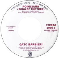 Gato Barbieri: Poinciana US promo 7-inch