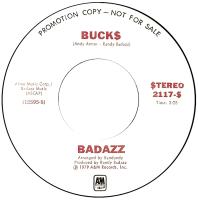 Badazz: Buck$ US promo 7-inch