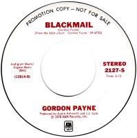 Gordon Payne: Blackmail US promo 7-inch