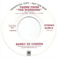 Barry DeVorzon: The Warriors Theme US promo 7-inch