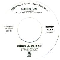 Chris DeBurgh: Carry On US promo 7-inch
