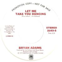 Bryan Adams: Let Me Take You Dancing US promo 7-inch