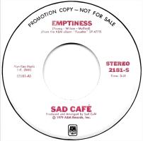 Sad Cafe: Emptiness US promo 7-inch