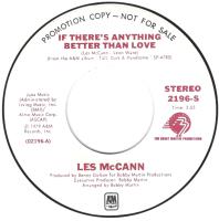 Les McCann: If There's Anything Better Than Love US promo 7-inch