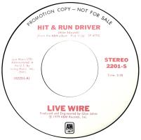 Live Wire: Hit & Run Driver US promo 7-inch
