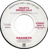 Nazareth: Heart's Grown Cold US promo 7-inch