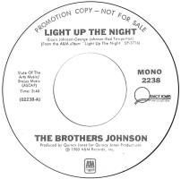 Brothers Johnson: Light Up the Night US promo 7-inch