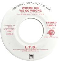 L.T.D.: Where Did We Go Wrong US promo 7-inch