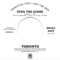 Toronto: Even the Score US promo 7-inch
