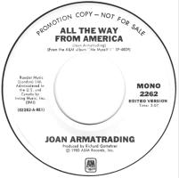 Joan Armatrading: All the Way From America US promo 7-inch