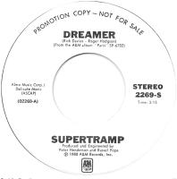 Supertramp : Dreamer US promo 7-inch
